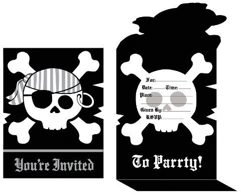 Invitations-Pirate Party-8pkg