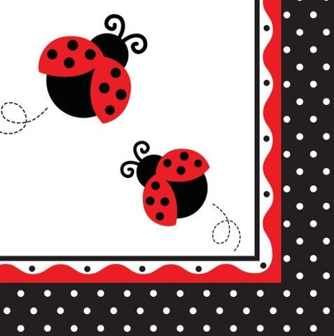 Napkins - LN - Ladybug Fancy - 16pkg - 3ply