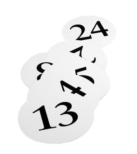 Table Numbers-Round-13~24-12pk/5&#39;&#39;