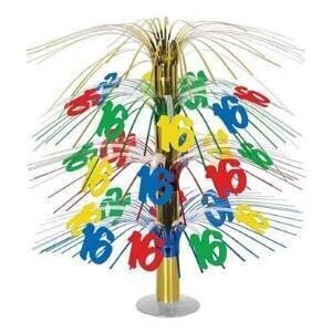 Centerpiece-Multi Color Cascade-16th Celebration-1pkg-18&quot;