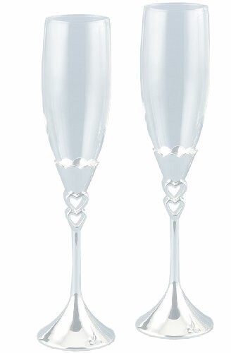 Glass Flutes-Hearts-2pk/7oz