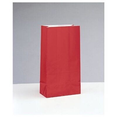 Loot Bags- Ruby Red- 12pcs (10&quot;x5.25&quot;)