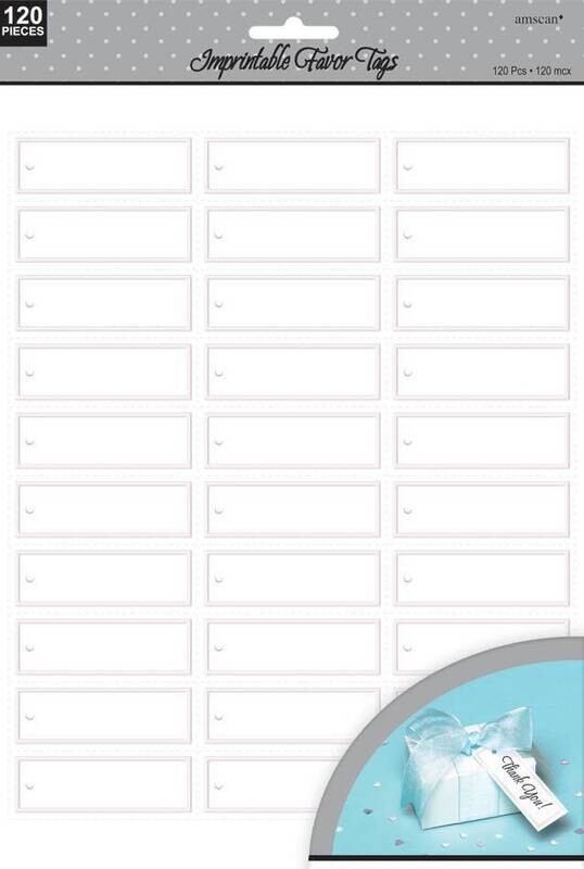 Imprintable Favor Tags-120pk