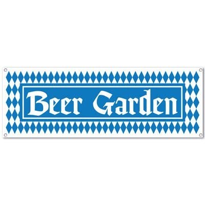 Sign Banner-Plastic-Oktoberfest Beer Garden-1pkg-5ft