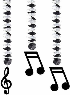 Danglers- Music Note-50&#39;s Rock -3pk/30&#39;&#39;