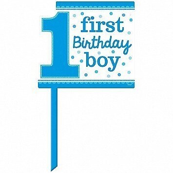 Yard Sign-1st Bday Boy-Plastic-14&#39;&#39; x 25&#39;&#39;
