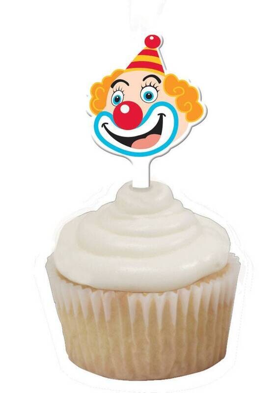 Cupcake Toppers-Big Top Circus-12pkg