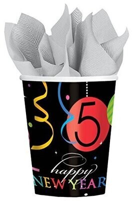 Cups-New Year-Wild-Paper-9oz-8pk