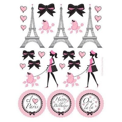 Stickers-Party in Paris-4 Sheets