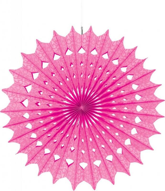 Paper Fan- Pink- 1pc/16&#39;&#39;