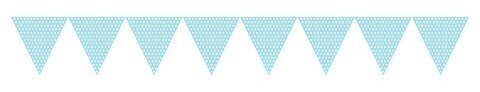 Flag Banner - Cardstock-Pastel Blue Dots-1pkg-9ft