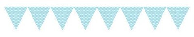 Flag Banner - Cardstock-Pastel Blue Dots-1pkg-9ft