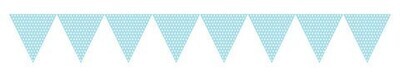 Flag Banner - Cardstock-Pastel Blue Dots-1pkg-9ft