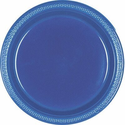 Plates-Navy Flag Blue-20pk-Plastic