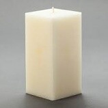 Candle-Ivory Square Pillar-1pkg-4&quot;