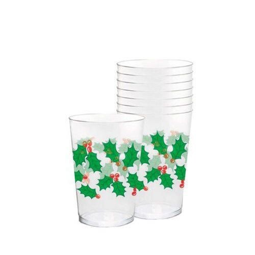 Tumblers-Christmas-Holly-10oz/40pkg-Plastic