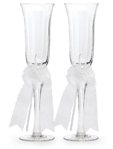 Fluted Champagne Toasting Glasses-2pkg-9&quot;