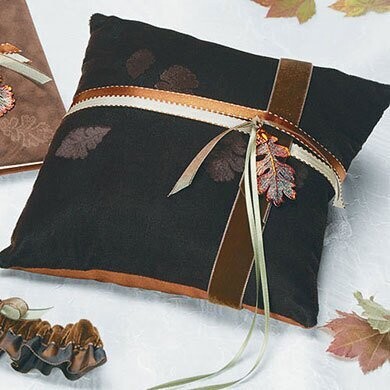 Ring Pillow-Brown Autumn Leaves-1pkg-7&quot;