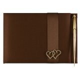 Guest Book- Brown Hearts