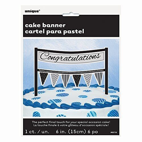 Cake Banner- Congratulations (6.5&quot;x5.75&quot;)