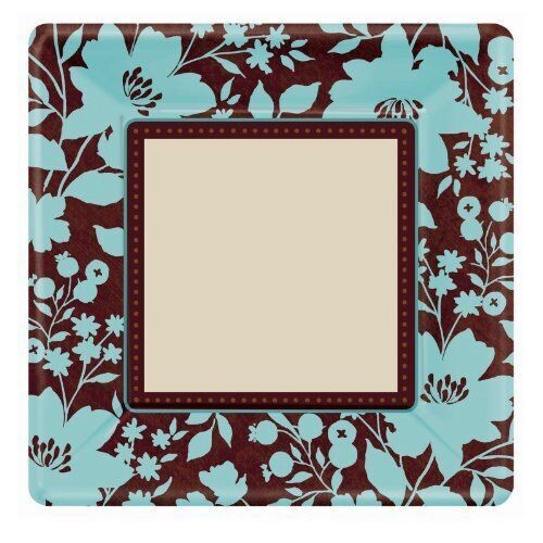 Plates-DN-Cocoa Floral-10pk-Paper (Discontinued)