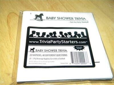 Beverage Napkins-Baby Shower Trivia-20pk