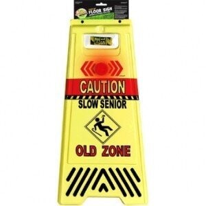 Floor Sign-lights Up-Caution-Old Zone
