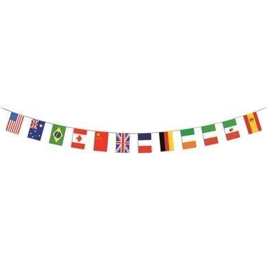 Pennant Banner-Plastic-International Flags-1pkg-14.6ft