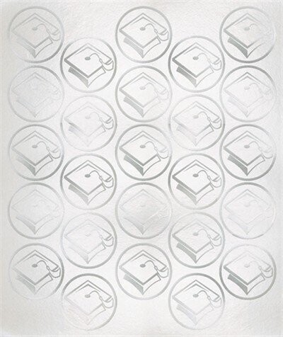 Sticker Seals-Metallic-Silver-50pk/1&#39;&#39;