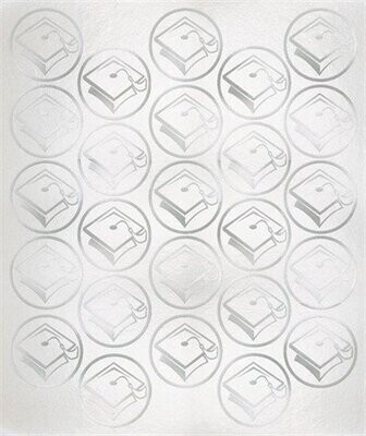 Sticker Seals-Metallic-Silver-50pk/1&#39;&#39;