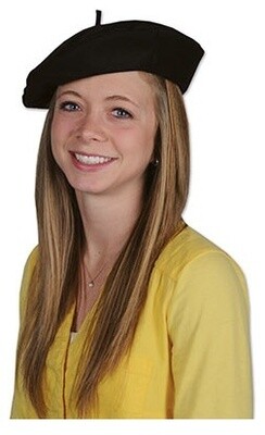 Hat-Black Director&#39;s Beret-1pkg
