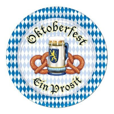 Beverage Paper Plates-Oktoberfest-8pkg