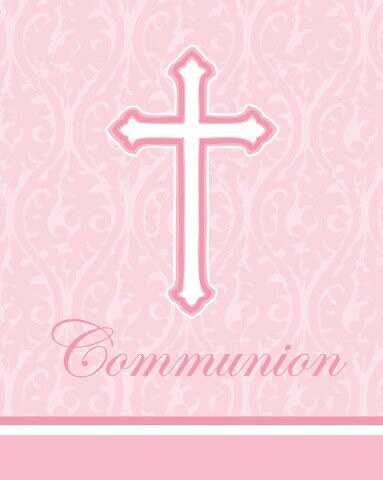 Invitations-Faith Pink Communion-8pkg (Seasonal)