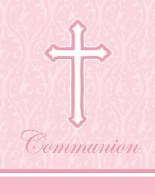 Invitations-Faith Pink Communion-8pkg  (Seasonal)