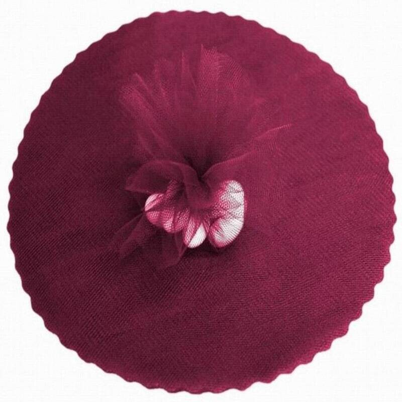 Tulle Circles-Burgundy-50pkg-9&quot;