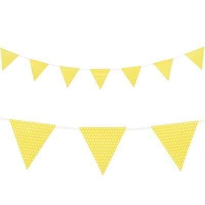 Flag Banner - Yellow and White Dots