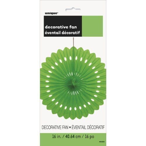 Hanging Decorations-Decorative Fan-Lime Green-Paper-16&quot;