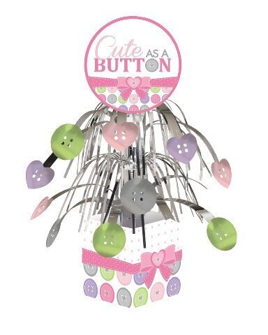 Centerpiece-Foil Cascade-Cute as a Button Girl-1pkg-12&quot;