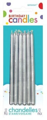 Candle-Silver-Mini-12pk/5&#39;&#39;