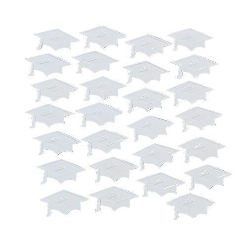 Confetti-White Graduation Hat-Foil-2oz (Seasonal)
