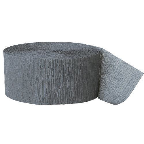 Paper Crepe Streamer- Grey