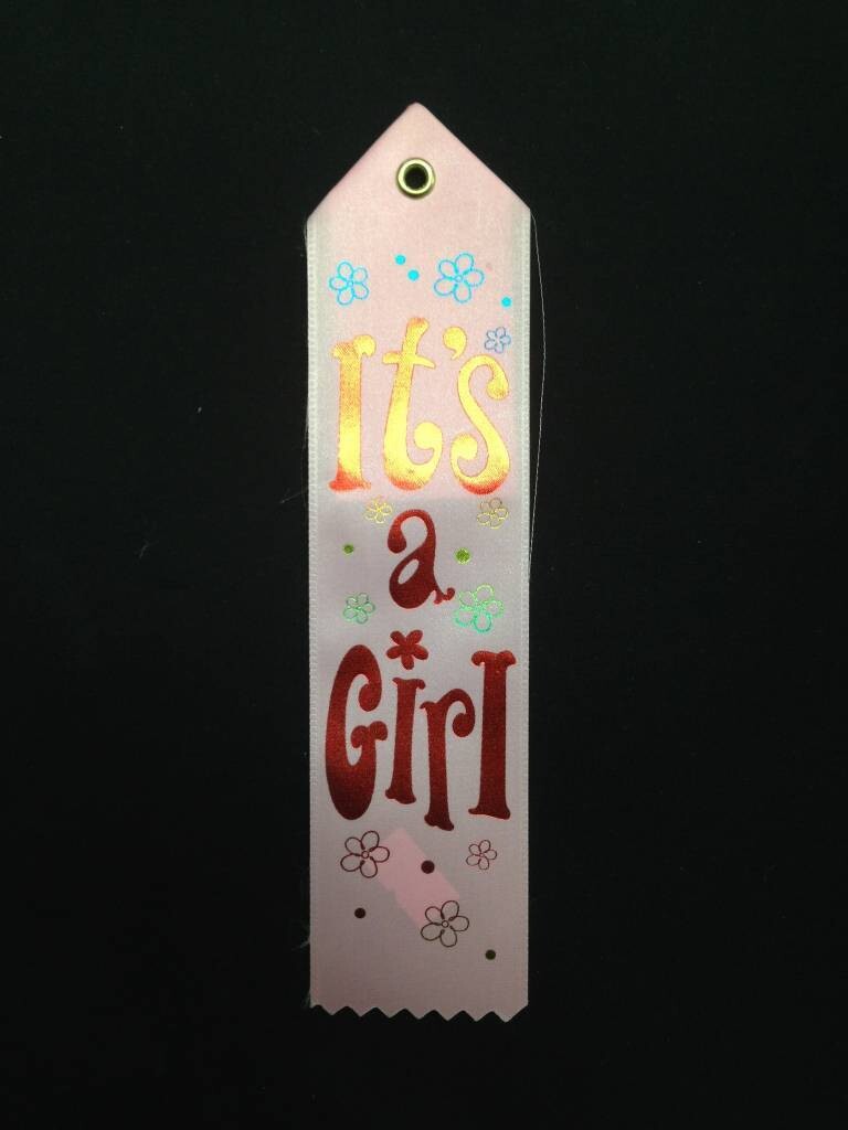 Award Ribbon-Its A Girl-8.25&#39;&#39;