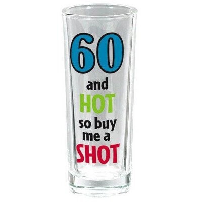 Shot Glass-Tall-60th Bday-3oz