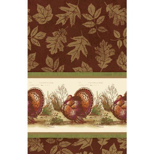 Table Cover-Thanksgiving Turkey-Plastic-54&#39;&#39; x 102&#39;&#39;