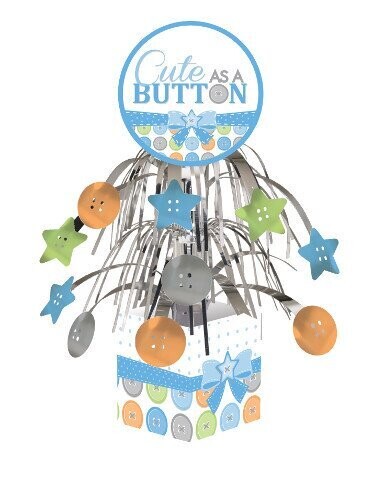 Centerpiece-Foil Cascade-Cute as a Button Boy-1pkg-12&quot;