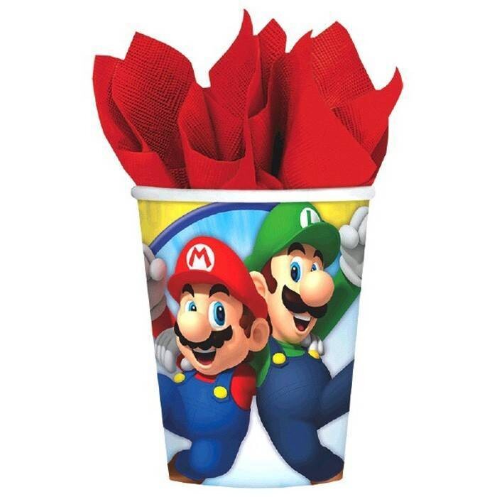 Cups-Super Mario-Paper-9oz-8pk
