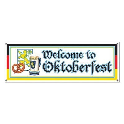 Sign Banner-Plastic-Welcome to Oktoberfest-1pkg-5ft