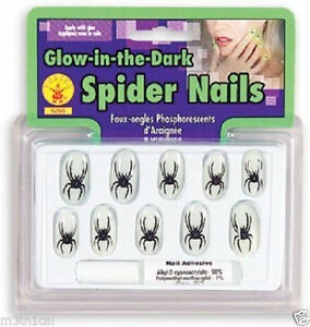 Costume Accessory-Glow in the Dark Spider Nails-10pcs