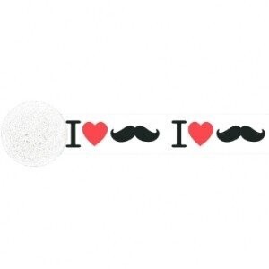 Paper Crepe Streamer-I Love Mustache-81ft