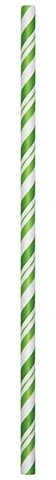 Paper Straws-Striped Fresh Lime-24pkg-7.75&quot;